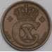 Монета Дания 2 эре 1923 КМ813 XF Кристиан X арт. 13277