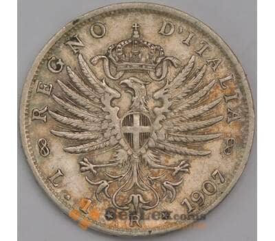 Италия 1 лира 1907 КМ32 XF-AU арт. 41700