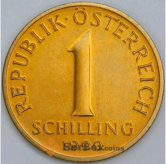 Австрия 1 шиллинг 1990 КМ2886 Proof арт. 57438
