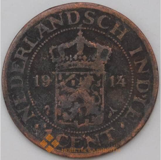 Нидерландская Восточная Индия 1 цент 1914 КМ315 F  арт. 23705