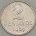 Монета Бразилия 2 сентаво 1969 КМ576.2 UNC (J05.19) арт. 18245