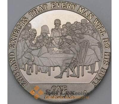 Монета Кука острова 1 доллар 2007 UC106 BU Адмирал Нельсон арт. 28251