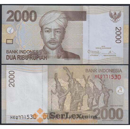 Индонезия банкнота 2000 рупий 2012 Р148d UNC  арт. 48792