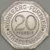 Германия Нюрнберг 20 пфеннигов 1921 Proof NEUES RATHAUS (j05.19) арт. 21207