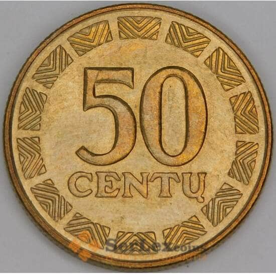 Литва 50 центов 1997 КМ108 UNC арт. 53345