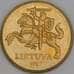 Литва 50 центов 1997 КМ108 UNC арт. 53345