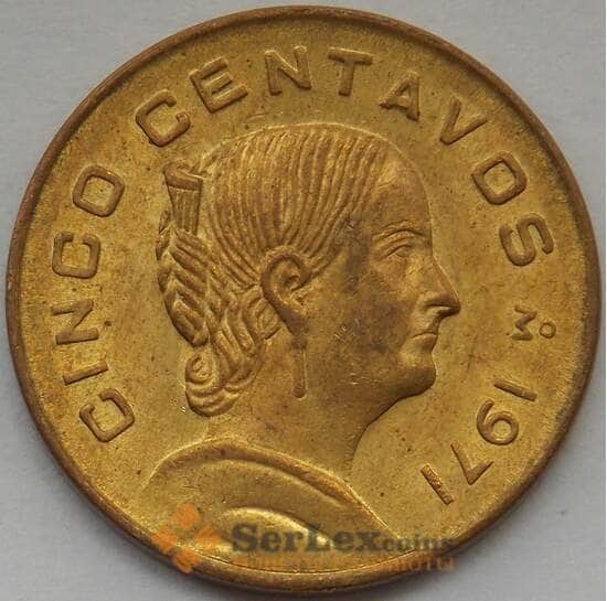 Мексика 5 сентаво 1971 КМ427 UNC (J05.19) арт. 15708