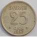 Монета Швеция 25 эре 1957 КМ824 VF Серебро (J05.19) арт. 17299