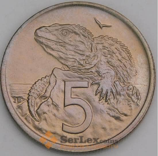 Новая Зеландия 5 центов 1974 КМ34 BU арт. 46612