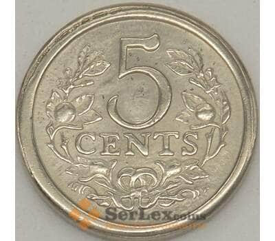 Монета Нидерланды 5 центов 1980 UNC Инаугурация Королевы Беатрикс (J05.19) арт. 17777