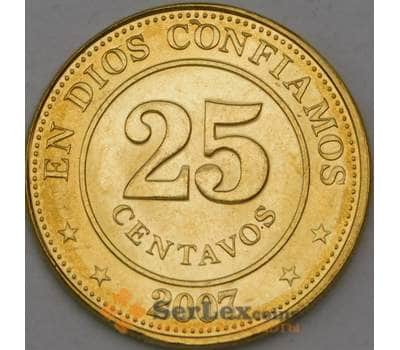 Монета Никарагуа 25 сентаво 2007 КМ104 UNC арт. 22167