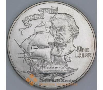 Монета Гибралтар 1 крона 1980 КМ12 Адмирал Нельсон арт. 36977