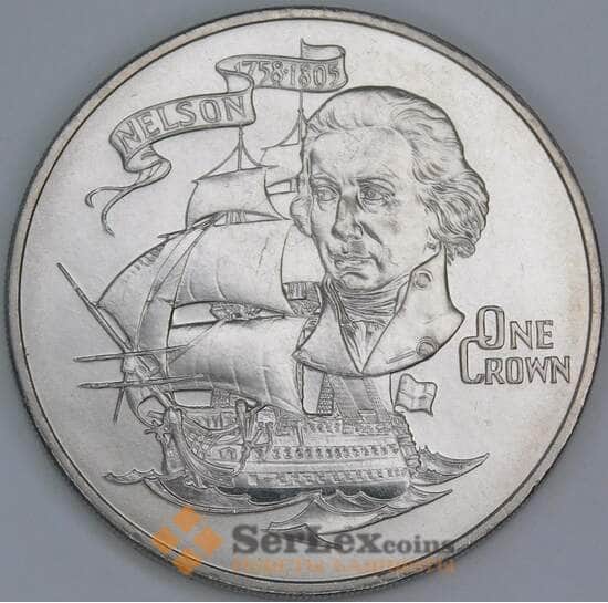 Гибралтар 1 крона 1980 КМ12 BU Адмирал Нельсон арт. 36977 Гибралтар 1 крона 1980 КМ12 BU Адмирал Нельсон арт. 36977
