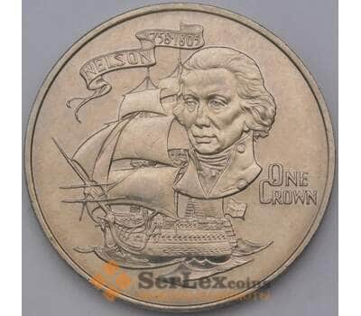 Монета Гибралтар 1 крона 1980 КМ12 Адмирал Нельсон арт. 36977