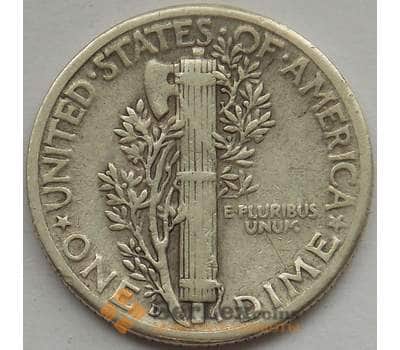 Монета США дайм 10 центов 1945 D КМ140 VF арт. 12794