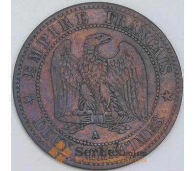 Франция 2 сантима 1862 A КМ796 VF арт. 57017