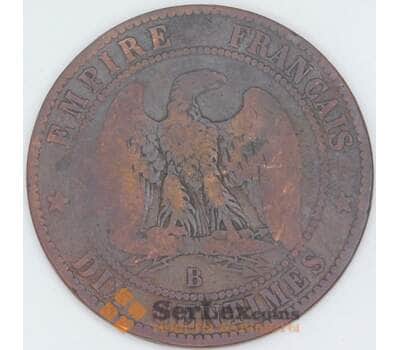 Франция 10 сантимов 1856 B КМ771 VG арт. 56972