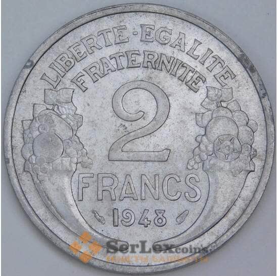 Франция 2 франка 1948 КМ886а UNC арт. 57385 Франция 2 франка 1948 КМ886а UNC арт. 57385