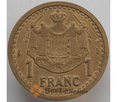 Монета Монако 1 франк 1945 КМ120a AU арт. 14608
