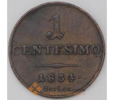Монета Италия Ломбардия Венеция 1 чентезимо 1834 М С1 XF арт. 22714