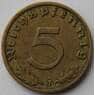 Германия 5 пфеннигов (рейхспфеннигов) 1937 J КМ91 VF (J05.19) арт. 15014