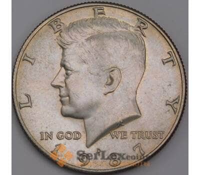 США монета 1/2 1987 D КМА202b UNC Кеннеди арт. 42415