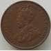 Монета Австралия 1 пенни 1927 КМ23 VF арт. 12293
