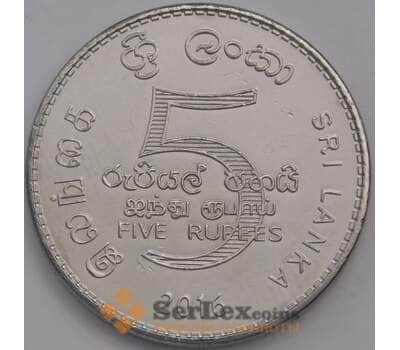 Монета Шри-Ланка 5 рупий 2016 UC3 UNC  арт. 40078