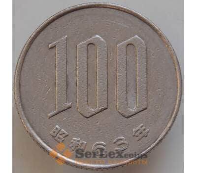 Монета Япония 100 йен 1988 Y82 VF Регулярный выпуск арт. 14439