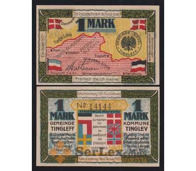 Германия Дания Tingleff 1 марка 1920 Р1325.1а aUNC арт. 51914