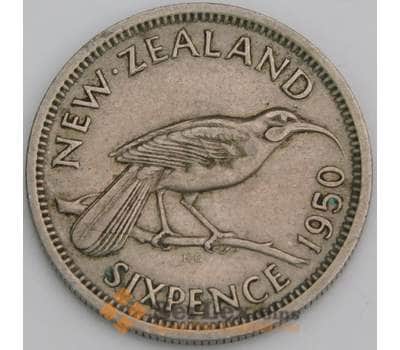 Новая Зеландия 6 пенсов 1950 КМ16 XF арт. 46593