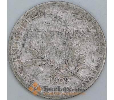 Франция 50 сантимов 1909 КМ854 F арт. 57399
