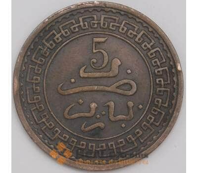 Марокко монета 5 мазун 1903 (1321) Y16 VF- арт. 43319