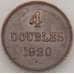 Монета Гернси 4 дубля 1920 КМ13 XF (n17.19) арт. 21123