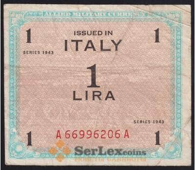 Италия банкнота 1 лира 1943 РМ10 F Оккупация арт. 41111
