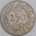 Суринам монета 250 центов 1989 КМ24 ХF арт. 46253