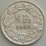Швейцария 1/2 франка 1951 КМ23 XF арт. 13220