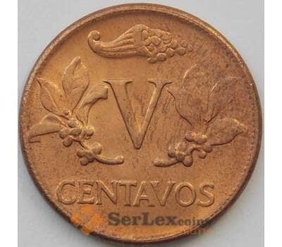 Монета Колумбия 5 сентаво 1960 КМ206 UNC (J05.19) арт. 16978