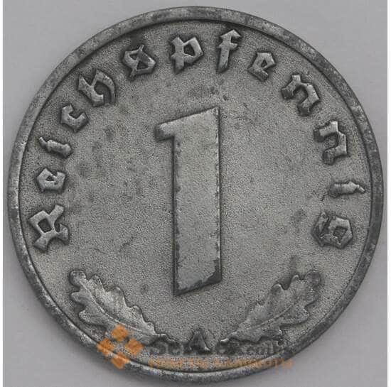 Германия монета 1 пфенниг 1942 А КМ97 XF арт. 43437