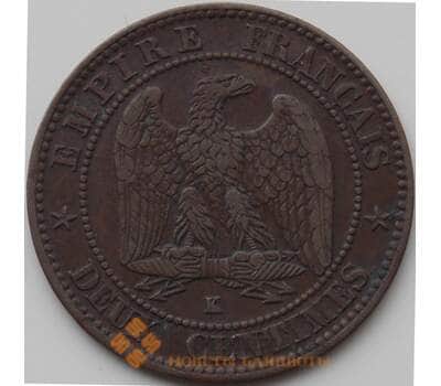 Монета Франция 2 сантима 1862 K КМ796 VF-XF арт. 11963