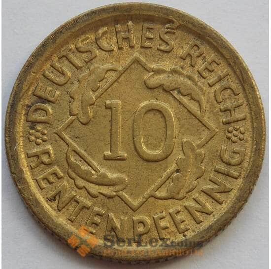Германия 10 пфеннигов 1924 D КМ40 UNC (J05.19) арт. 15031