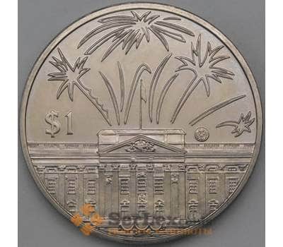 Монета Восточно-Карибские острова 1 доллар 2002 КМ86 Правление Елизаветы II арт. 26721