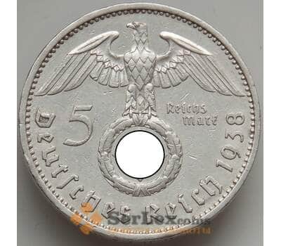 Монета Германия 5 рейхсмарок 1938 A КМ94 XF арт. 14363