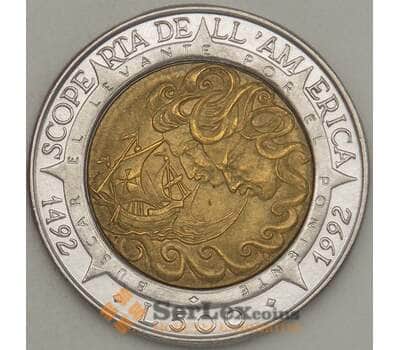 Монета Сан-Марино 500 лир 1992 aUNC (n17.19) арт. 21359