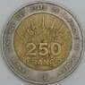 Западная Африка 250 франков 1992 КМ13 VF арт. 55291