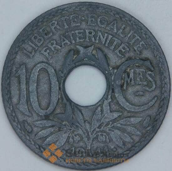 Франция 10 сантимов 1941 КМ895 VF арт. 57048