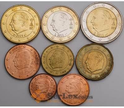 Бельгия набор Евро монет 1 цент - 2 евро 1999, 2011 (8 шт) XF-UNC арт. 46739