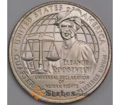 США монета 25 центов 2023 P №8 Женщины Элеонор Рузвельт арт. 42362