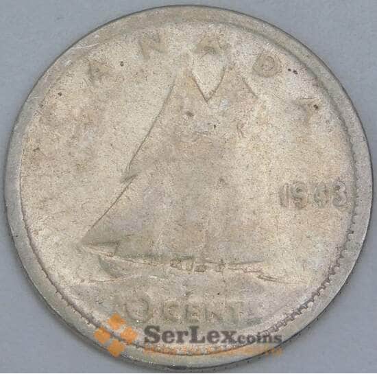 Канада 10 центов 1943 КМ34 VG арт. 56811