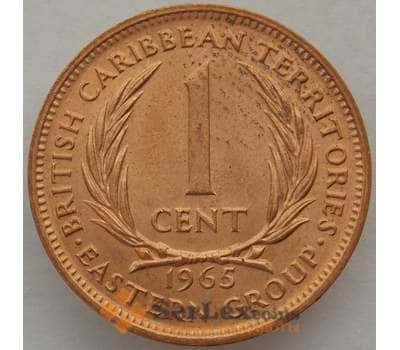Монета Восточно-Карибские острова 1 цент 1965 КМ2 UNC (J05.19) арт. 15715